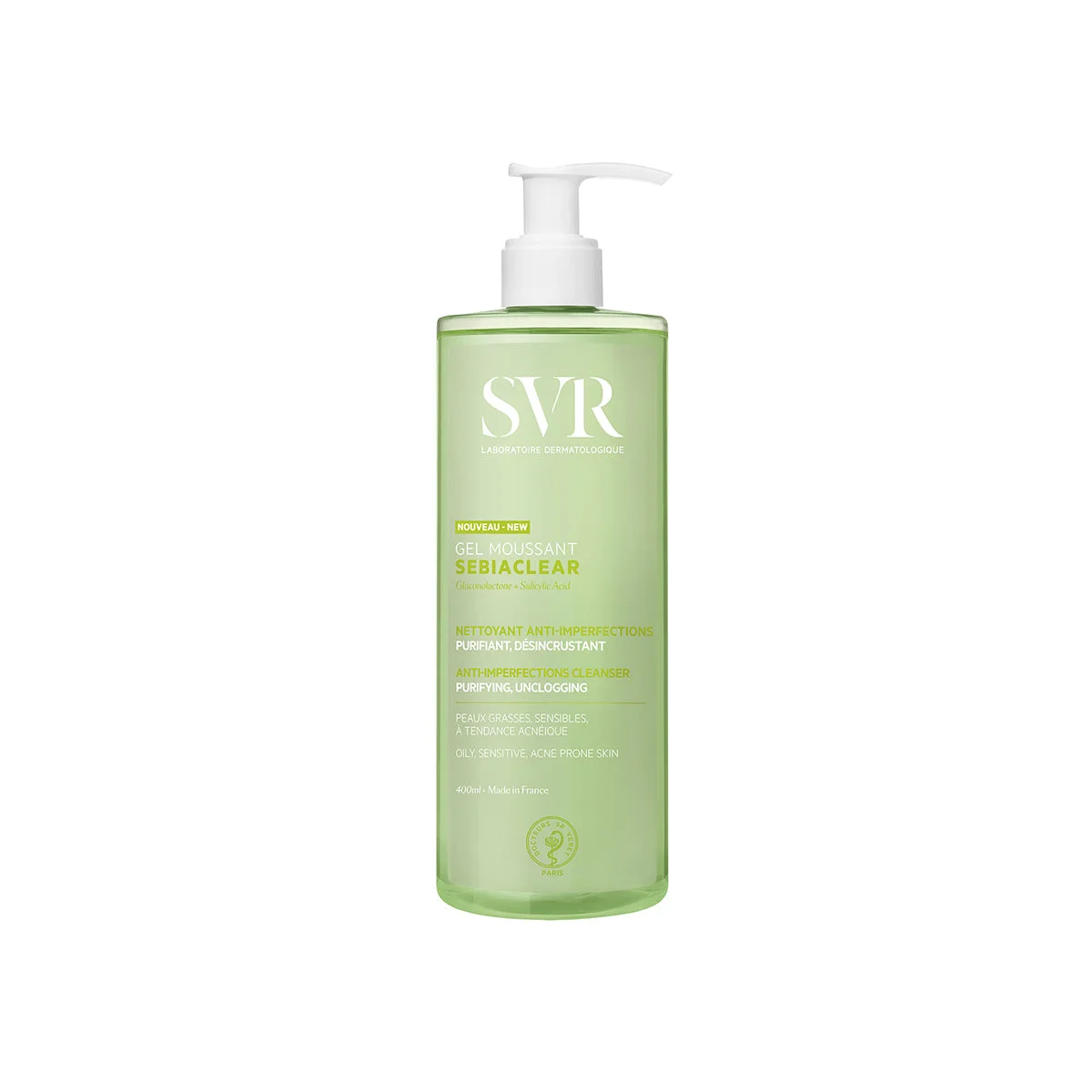SVR Sebiaclear Gel Moussant 400ml pump bottle