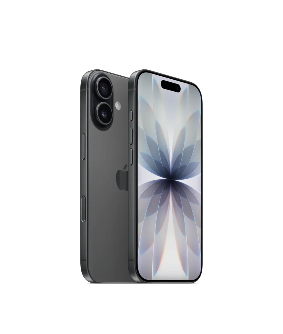 iPhone 17 in Black — back and front view